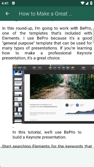 Keynoteapp(Keynote App for Android Advice)