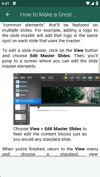Keynoteapp(Keynote App for Android Advice)