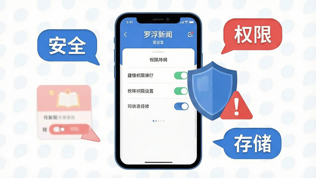 ��������Ϊһ���ֻ���Ļ��ʾ�޸�����APP�İ�װȨ�����ý��棬�Ա��ж���ͼ��;����־������Ϊ�ֻ����У���Χ�����š���ȫ����Ȩ�ޡ����洢���ȹؼ������ݣ�����ƽ����ȫ���⣬��ɫ����ɫ�ͺ�ɫ��׺��ϸ������Ļ����ʾȨ�޿��أ��������������ʸɾ����޶���Ԫ��