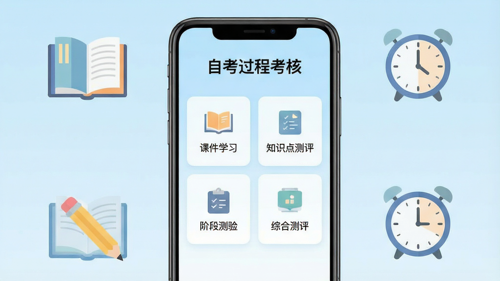 һ��չʾ�Կ����̿���APP���Ľ�����ֻ�����ͼ������������һ�����������ֻ�����Ļ����ʾAPP��ҳ�������С��Կ����̿��ˡ����ֱ��⣬�·������š��μ�ѧϰ����֪ʶ����������׶β��顱���ۺϲ������ĸ����ܿ�Ƭ������Ϊ��͵�ǳ��ɫ���䣬�ֻ���Χ�������鱾��Ǧ�ʺ�ʱ�ӵı�ƽ��ͼ�꣬�����������죬���������ɾ����޶���Ԫ��
