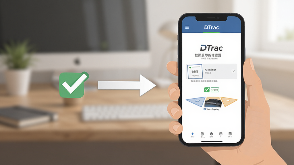 DTrac���ֲ���ʾ��ͼ��������һֻ�������ֻ����ֻ���Ļ����ʾDTrac������Ȩ������ҳ�棬�Ա��й�ѡ��Ǻͼ�ͷָ����������ģ�����������棬�������ֻ��Ͳ������ƣ����־���ƫ�ң��Ű��࣬����ƽ���廭��ϸ�����������ʸ��壬�ɾ����޶���Ԫ�ء�