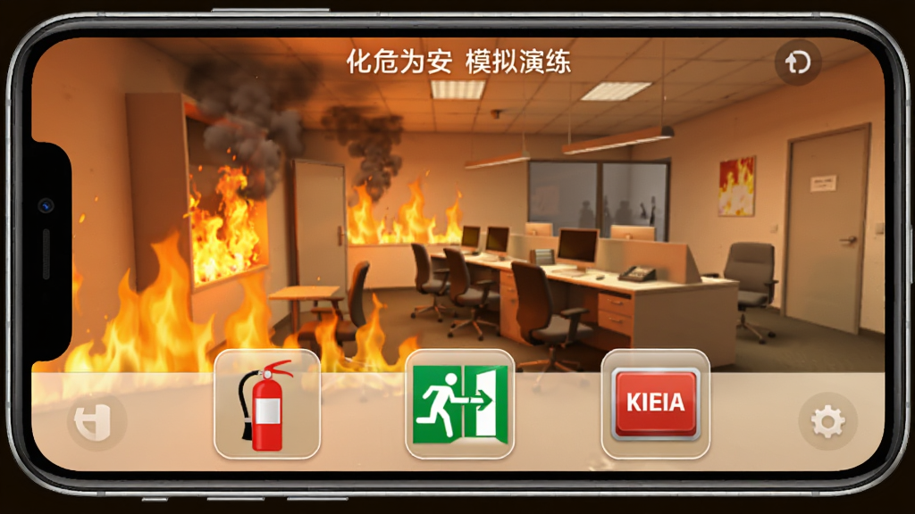 ��ΣΪ��ģ���������棬�ֻ���Ļչʾһ������İ칫�һ��ֳ������������л��������Ч������Ļ�·��������������ͨ����������ť�ȿɵ���Ľ���ͼ�꣬������дʵ�������ڿֲ���ɫ��ƫů����������