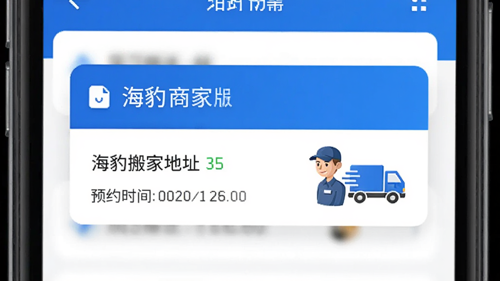 ��������̼Ұ涩�����ͽ��棬�ֻ���Ļ�����¶���֪ͨ��Ƭ����ʾ��ҵ�ַ��ԤԼʱ�䣬�Ա��а��ʦ������ͻ���ͼ�꣬������ɫ�����������������ʸɾ�