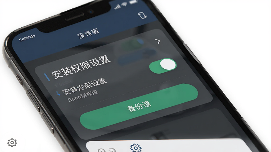��ʱӡ���ƶ��˲������棬����Ϊ�ֻ���Ļ��ʾ��װȨ�������뱸��ѡ�����Ϊ���½ṹ���Ű�����������Լ����ϸ�ڰ���Ȩ�޿��ء����ݰ�ť������ͼ�꣬�����������ɾ����޶���Ԫ��