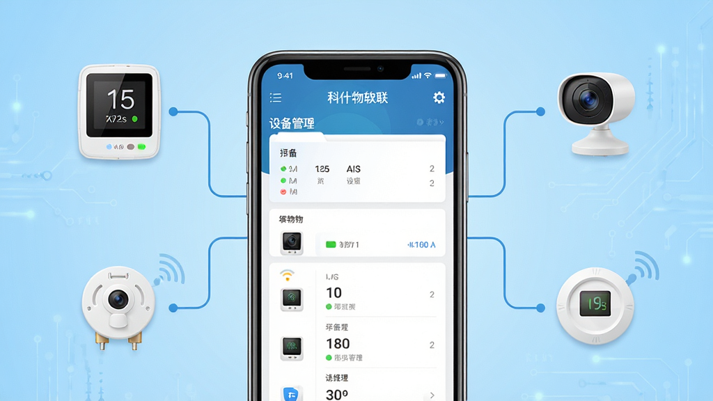 ��ʲ��������������չʾ�������������һ�������ֻ�����Ļ��ʾ��ʲ����APP���豸������ҳ����Χ���������¿���������ͷ�����������������豸ͼ�꣬����Ϊǳ��ɫ�Ƽ������񣬲��ּ���������Ű���У�ϸ�ڰ����豸״ָ̬ʾ�ƺ��������������ʸ��壬�ɾ����޶���Ԫ��