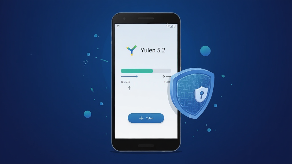 ����չʾһ����׿�ֻ����ڰ�װYulenӦ�ã���Ļ��ʾ��װ�������롰Yulen 5.2���������ֻ��Ա��ж���ͼ�������ȫ��ʾ������Ϊ����ɫ���䣬���Ϊ��ƽ���Ƽ��廭�����־��У�ϸ�ڰ�������������ť�����������������������ɾ��޶���Ԫ�ء�
