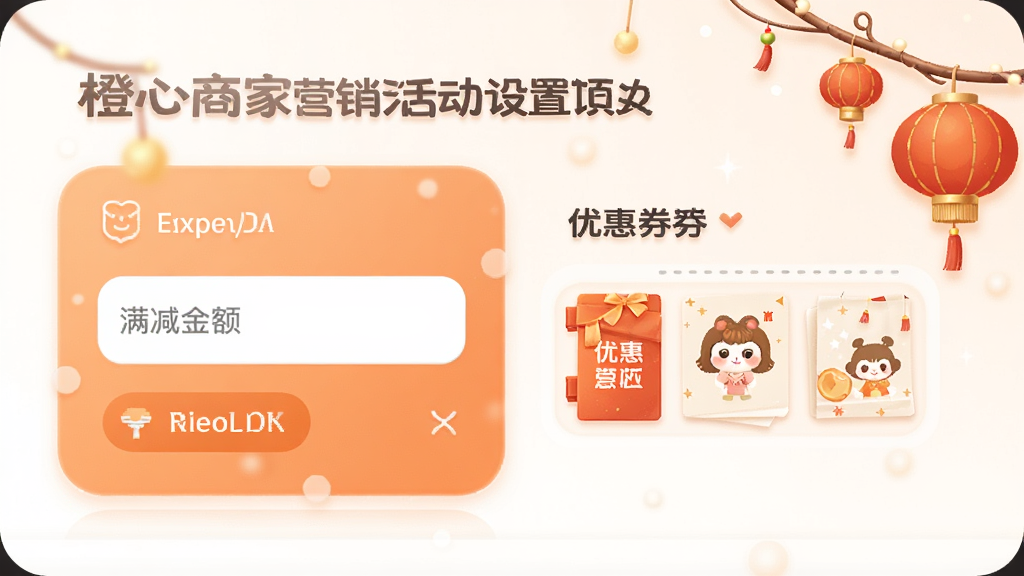 �����̼�Ӫ�������ҳ�棬��ʾ��������������Ż�ȯ��ʽԤ�����Ա��н���װ��Ԫ�أ�������Բ�ǣ����ʸɾ����޶���Ԫ��