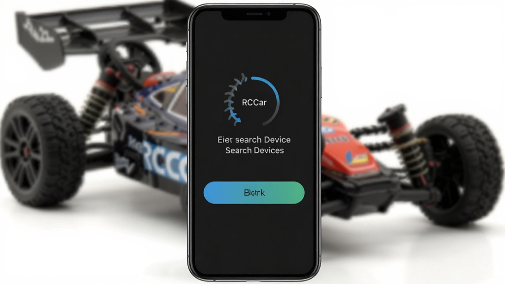 һ���ֻ���Ļ��ʾRCCar���������豸����ʾ��԰�ť�Ľ��棬������ģ����RC��������Ϊ�ֻ����У��Ű��࣬���Ϊ��������ͼ��ϸ��Ϊ��Ļ�ϵ�������������԰�ť�������������ɾ����޶���Ԫ��