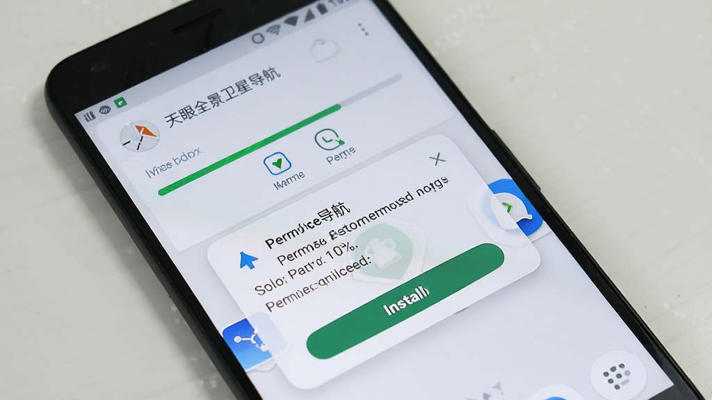 一部安卓手机正在安装