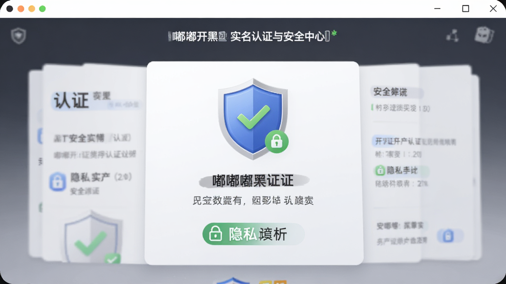 �ཿ���ʵ����֤�밲ȫ���Ľ��棬��ʾ����ͼ������֤��ʶ������Ϊ���п�Ƭʽ���Ű��࣬������ذ�ȫ�磬ϸ������ɫ�Թ�����˽��ͼ�꣬���ʸ��壬�ɾ����޶���Ԫ��