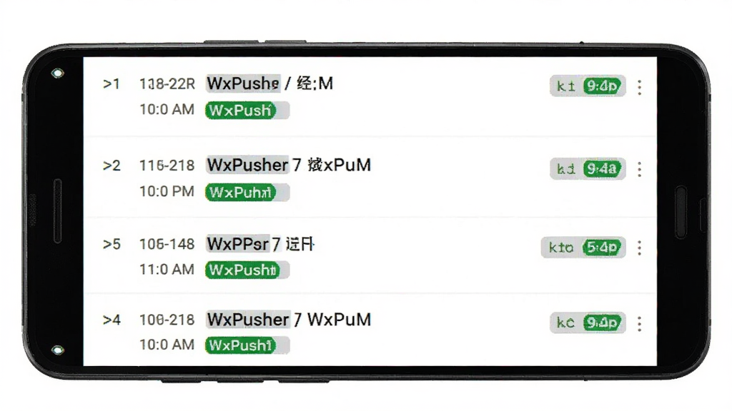 安卓手机屏幕展示WxPusher消息推送平台的消息历史记录页面,列表按时间倒序排列,每条记录带有状态标签,背景为纯白色,布局为上下滚动列表,排版清晰,风格为极简UI设计,细节上状态标签使用绿色和灰色区分,画质为高清,干净,无多余元素