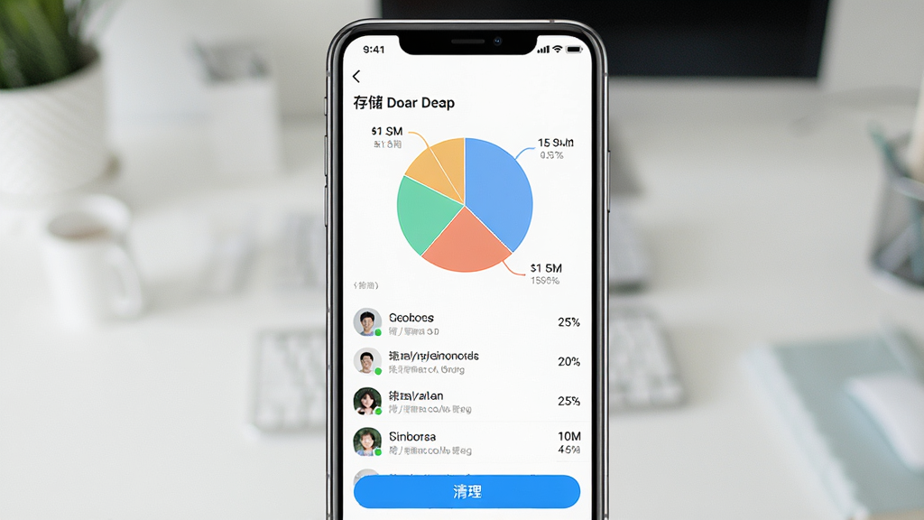 һ��չʾ΢�����¼����Ǩ�ƴ洢�ռ�������ܵ�ͼƬ������Ϊ�ֻ���Ļ��ʾ�洢�ռ����ͼ������Ļ���б�״ͼ���б�չʾ������Ựռ�ÿռ��С������Ϊ���½ṹ���Ű�Ϊ�����ֻ����棬���Ϊ����ǳɫ�磬ϸ�ڰ���ͼ����ɫ���֡���ֵ��ע��������ť�����ʸ��壬�ɾ����޶���Ԫ��