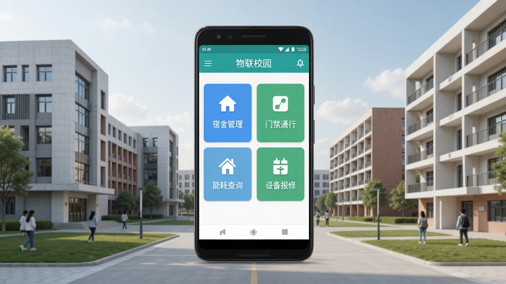 ����У԰����������ȫòչʾ����������Ϊһ����׿�ֻ����ֻ���Ļ��ʾ����У԰APP��ҳ����������������Ž�ͨ�С��ܺĲ�ѯ���豸�����ĸ����ܿ�Ƭ������Ϊ�ִ���ѧУ԰��ѧ¥������¥�����岼�־��жԳƣ�������¼�Լ��ϸ�����������ʸɾ����޶���Ԫ��