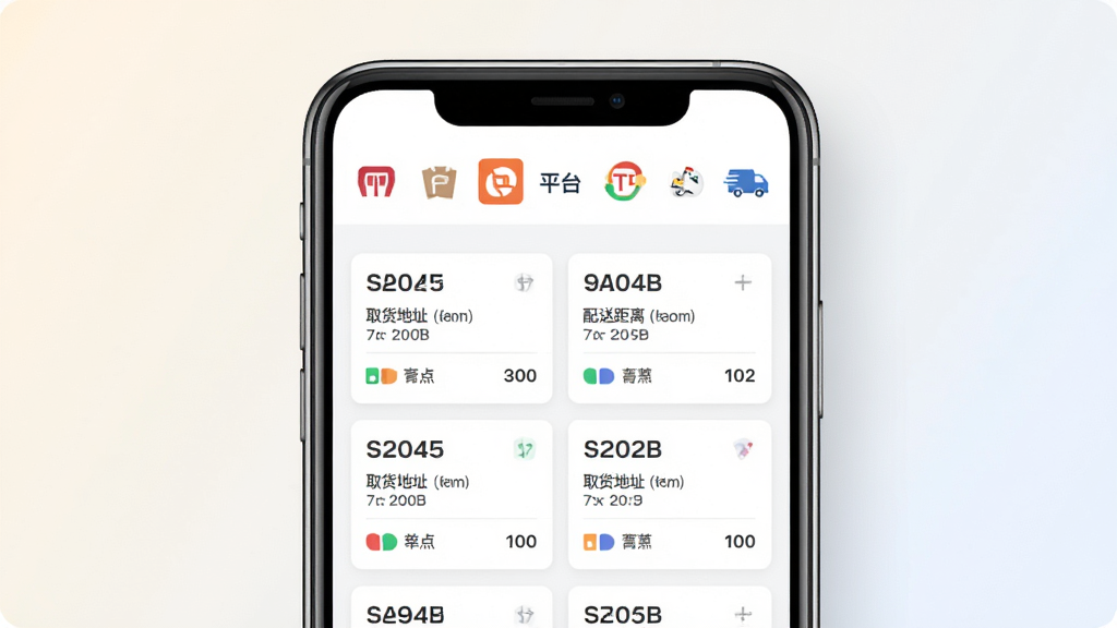 ��ʼ����������ƽ̨�����ۺϽ��棬��������Ϊ�ֻ���Ļ����Ļ����ʾ���������Ƭ�������У�������ƽ̨��ʶ������Ϊǳɫ���䣬��������࣬ϸ�ڰ���������š�ȡ����ַ�����;��룬��������������ɾ����޶���Ԫ��