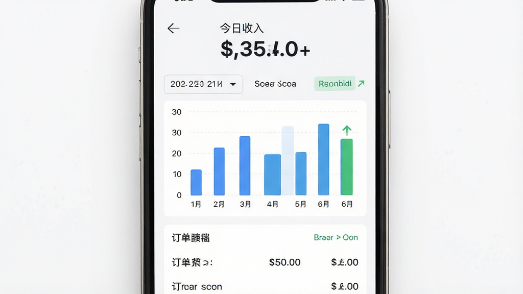 ��ʼ������������ͳ�ƽ��棬��������Ϊ�ֻ���Ļ����Ļ����ʾ��״ͼ�붩����ϸ�б��������н����������֣�����Ϊ��ɫ��������¼�࣬ϸ�ڰ�������ɸѡ������ǩ�����Ƽ�ͷ����������������ɾ����޶���Ԫ��