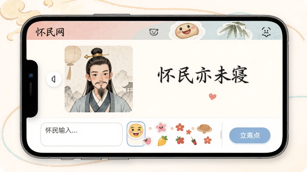 ������������������棬�ֻ���Ļչʾ������APP�ı�����������ܣ���������һ�Źŷ�����ͼƬģ�壬�·���������������ֽѡ�������û����ڱ༭��������δ�ޡ����֣�������ɫ��ͣ�������ť�����������������Ȥ�����ʸɾ�����