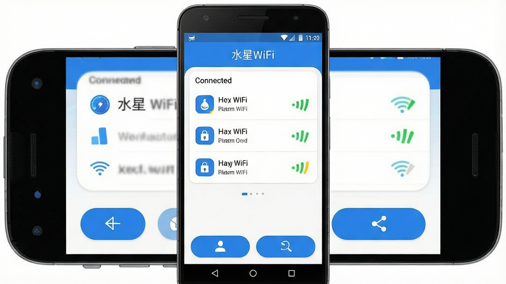 һ��չʾˮ��WiFi������������ֻ�Ӧ�ý�ͼ���ͼƬ�������������һ����׿�ֻ����ֻ���Ļ��ʾˮ��WiFiӦ����ҳ�����涥����