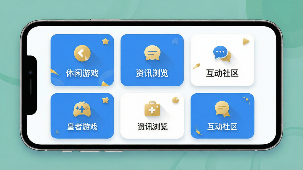 һ��չʾ����APP�ڶ��ֹ���ģ��Ľ����ͼ���ͼƬ����������Ϊһ�������ֻ�չʾӦ���ڶ�����ܿ�Ƭ���У���Ƭ�Ϸֱ��ע