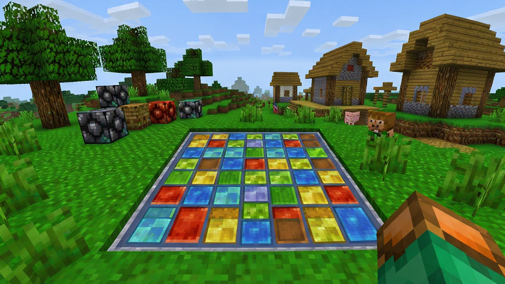 Minecraft Blast ���ط������糡���������ݵء���ľ����ʯ�ʹ�ׯ��������������Ƕ�볡���У�ɫ�����ޣ���ͨ��񣬸��廭�ʣ��ɾ��޶���Ԫ��