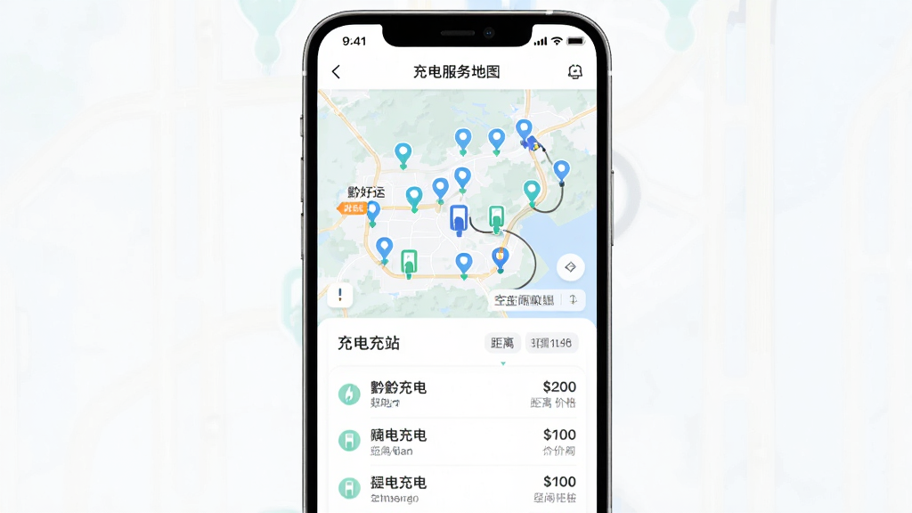 ��������Ϊǭ���˳������ͼ���棬����Ϊ�ֻ���Ļ���У��Ű�Ϊ��ͼ�ӵײ����վ�б������Ϊ����ǳɫUI���ϸ�ڰ�����ͼ�ϵĳ��׮��ǡ����վ���ơ����롢�۸񡢿���׮���������ʸ��壬����ɾ����޶���Ԫ��