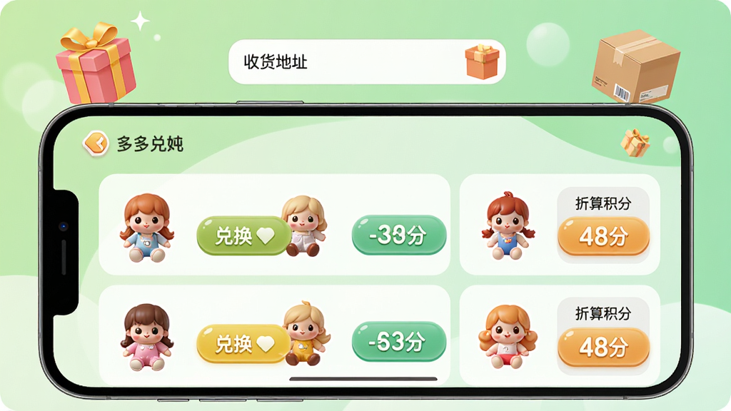 ����չʾ���ץ����Ӧ�õĽ�Ʒ�һ����棬�ֻ���Ļ����ʾ����ץȡ�������б���ÿ�������Ա��жһ���ť���������ѡ���Ļ�Ϸ����ջ���ַ��д��ڡ�������ǳ��ɫ���䣬��������кͿ�����װ��ͼ�ꡣ���Ϊ����ʵ�÷磬ϸ�ڰ�����ť��Բ����ơ��������ֵ���Ŀչʾ�������������ɾ����޶���Ԫ�ء�