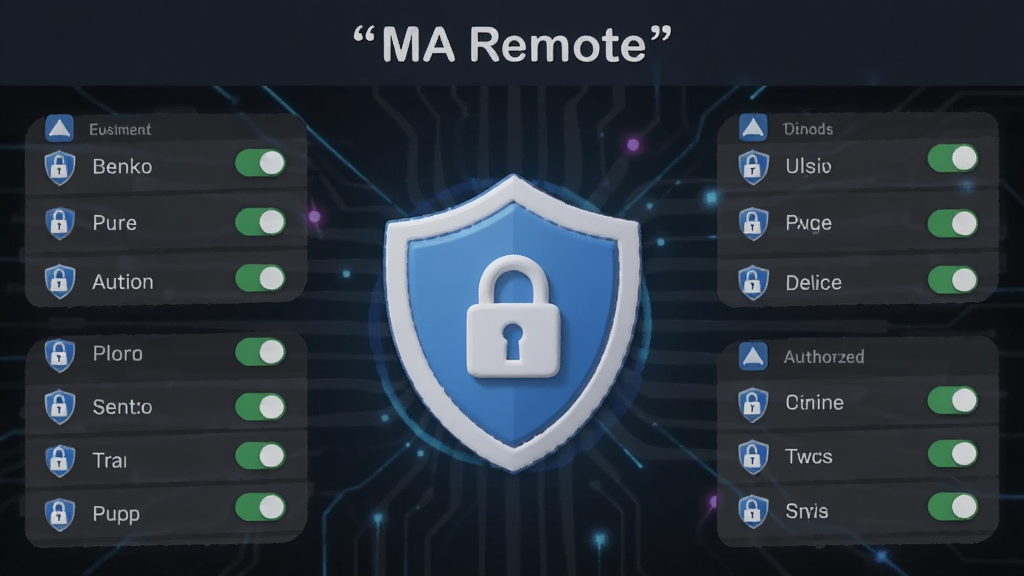 һ��չʾ MA Remote ��ȫȨ�޹��������ͼƬ������������һ������ͼ�������α�־����Χ�������豸�б�����Ȩ���ذ�ť������Ϊ��ɫ�Ƽ�������������ű�ע 