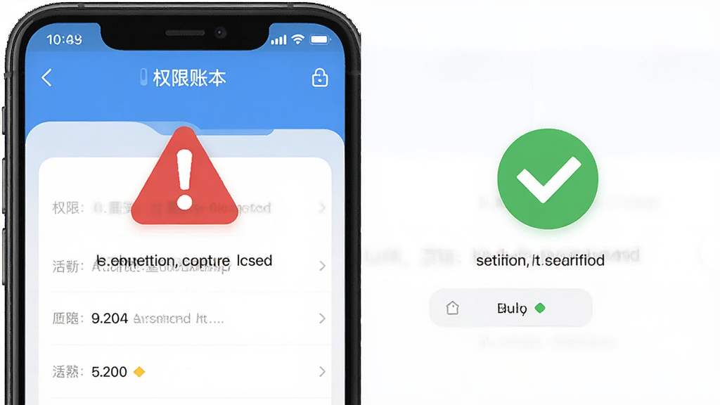 �ֻ���Ļ��ʾȦ���˱�APP��Ȩ�����ý��棬�Ա��к�ɫ����ͼ�����ɫ�Թ�ͼ��Աȣ����岼��Ϊ���ҷ������Ű����������Ϊ��Ϣͼ�����ϸ����ͼ����Ŀ�����ּ�࣬���ʸ��壬�ɾ����޶���Ԫ��