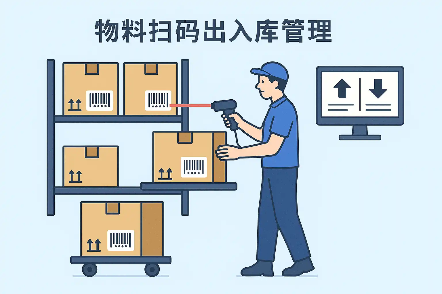 智云管店库存预警扫码入库操作演示