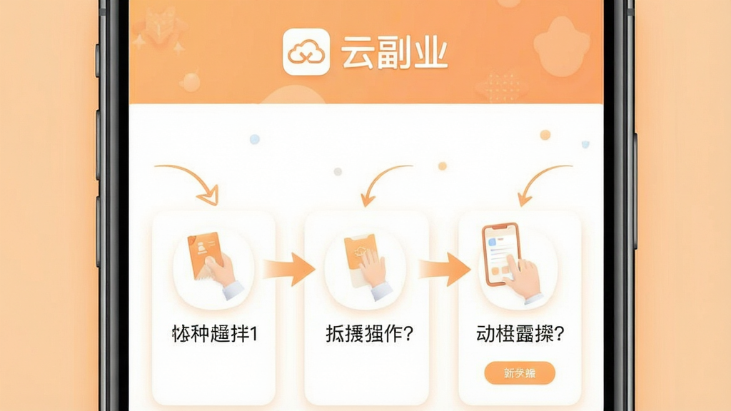 һ��չʾ�Ƹ�ҵApp��������ҳ���Ч��ͼ���������ֻ���Ļ��ʾ�ֲ�����ָ�����м�ͷ������˵���������С��Ƹ�ҵ����ʶ������Ϊǳ��ɫ������Ѻã�ϸ�����������ʸ��壬�ɾ����޶���Ԫ��