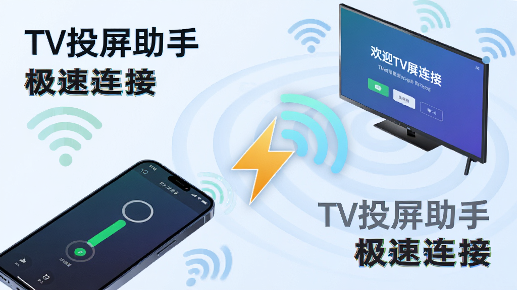 һ��չʾTVͶ�����ּ������ӹ��ܵ�ͼƬ������Ϊ�ֻ��͵���֮����ٽ����������ӵĳ���������Ϊ�ֻ������½ǵ��������Ͻǣ��м���������״�������źű�ʾ�������ӣ��Ű涯��ʮ�㣬���Ϊ�Ƽ��в廭���ϸ�ڰ����ֻ���Ļ�ϵ����ӽ�������������Ļ�ϵĻ�ӭ���桢��Χ���Ƶ�WiFi�źŲ��ƣ����ʸ���ɾ��޶���Ԫ�أ�ͼƬ�д�����
