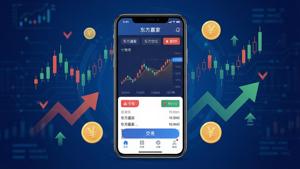 ��������һ�������ֻ�����չʾ����Ӯ��APP�����棬���������������ͼ�뽻�װ�ť���ֻ���Χ���ƽ�������Ԫ����K��ͼ���ǵ���ͷ�����ͼ�꣬����Ϊ����ɫ�Ƽ��н��䣬���ֲ��þ��жԳƹ�ͼ�����Ϊ��ƽ�����ڿƼ��磬ϸ�ڰ�������״̬�����ײ�����������ѡ���б������ʸ���ɾ��޶���Ԫ�أ�ͼƬ�д����֡�����Ӯ�ҡ�