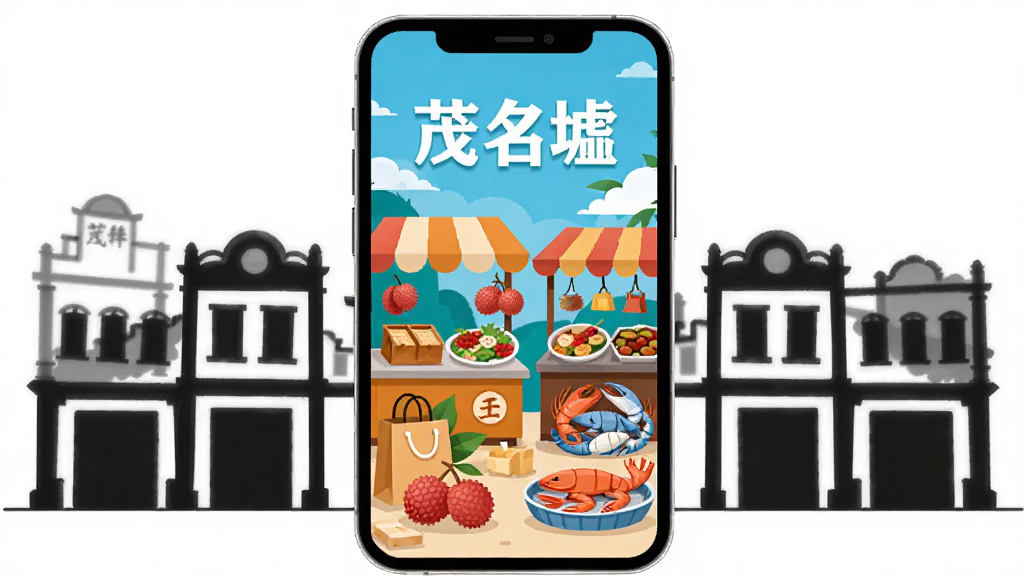 ��������ï���棬����Ϊһ�������ֻ���Ļ����Ļ����ʾɫ�����޵����г�������ʳ̯λ������Ϊ����չʾ�ֻ�������Ϊï����ɫ��¥������Ӱ���Ű��࣬���Ϊ��ƽ���廭��ϸ�ڰ������������֦�����ʵ�Ԫ�أ������������ɾ����޶���Ԫ��
