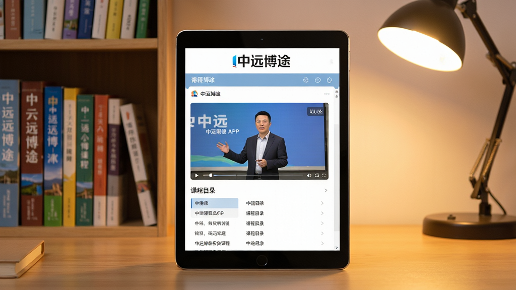 ��Զ��;��ʦ�γ̽���չʾ����������һ��ƽ������������ã���Ļ��ʾ��Զ��;APP����Ƶ�γ̲���ҳ�棬�������н�ʦ�ڿε�����ͼ����Ϳγ�Ŀ¼�б�����������
