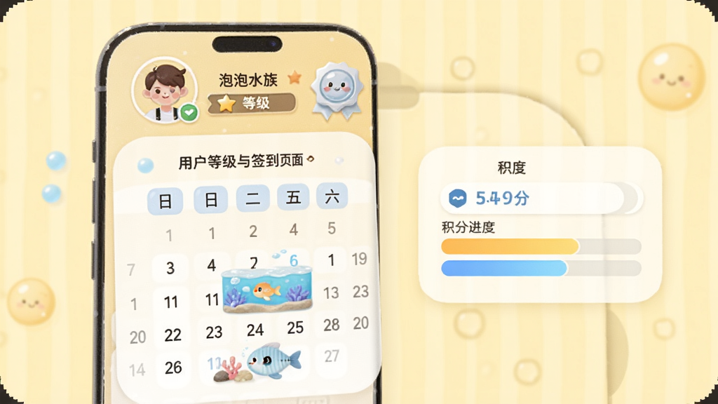 ����ˮ�� �û��ȼ���ǩ��ҳ��ʾ��ͼ������չʾ�ֻ���Ļ�ϵ�ǩ�������ͻ��ֽ��������������û�ͷ��͵ȼ����£�����Ϊ����ɫůɫ����������Բ�ǣ�ϸ�����������ʸɾ�