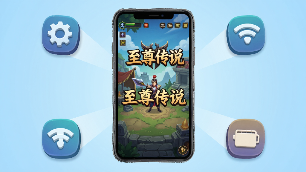 ��������Ϊһ�������ֻ���Ļ����ʾ����˵��Ϸ�����棬�ֻ���Χ������ͼ�ꡢWiFi�ź�ͼ��ʹ洢�ռ�ͼ�껷�ƣ����ֲ������ķ���״��ͼ���Ű����ֻ����С�ͼ��ֲ����ܣ����Ϊ�Ƽ��б�ƽ�廭���ϸ�����ֻ���Ļ��ʾ��Ϸ������ͼ����΢����Ч��������Ϊǳ��ɫ���䣬����Ϊ���塢�ɾ����޶���Ԫ�أ�ͼ������Ϊ������˵��