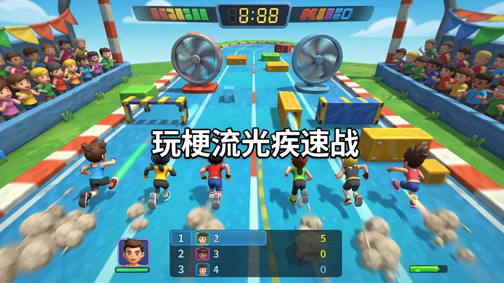 �湣���⼲��ս���˾��ٱ������棬����Ϊ������ͨ��ɫ�ڸ��Ӷ��������ϲ��ų�̣�����������Ծƽ̨����ת���Ⱥ��ƶ��ϰ������ֲ��ù�Ǹ����ӽǣ������·���ʾʵʱ�����б������ͷ�񡣷��Ϊ��������Ŀ�ͨ��Ⱦ��ϸ�ڰ�����ɫ����ʱ�ĳ��������������Ĺ���ϯ����Ļ�����ĵ���ʱ������Ϊ4K���𣬸ɾ����࣬�޶���Ԫ�أ�����������С��湣���⼲��ս����ˮӡ���֡�