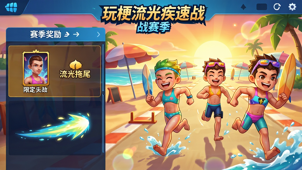 �湣���⼲��ս����������棬�������ļ���̲�ɶ�Ϊ���⣬������Ϧ���µ�ɳ̲������������������ɡ�����˰���ϰ������Ϊ��������Ӿװ�޶�Ƥ���Ŀ�ͨ��ɫ�ڱ��ܣ��������չʾ���������б��������޶�ͷ����������β�����ֲ������ҷ��������Ϊ����չʾ���Ҳ�Ϊ��ɫ���ܶ��������Ϊ�������¿�ͨ���ϸ�ڰ���������Ρ����˷ɽ�����ɫ����ı��顣�����������ޣ��޶���Ԫ�أ��������С��湣���⼲��ս��������ʶ��