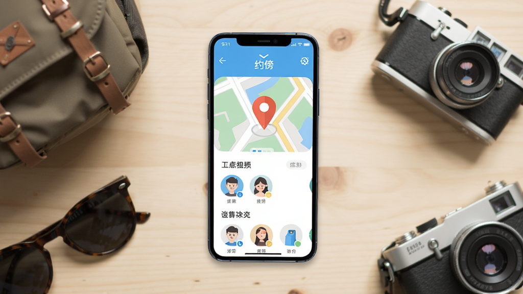 ����Ϊһ�������ֻ�����Ļ����ʾ��Լ����APP�Ľ��棬�����а�����ͼ��λͼ����û�ͷ���б�������Ϊ�ֻ����з�����ǳɫľ�����棬�Ű��࣬���Ϊ�ִ���ƽ��UI��ƣ�ϸ�����ֻ���Χɢ�������б�����̫����������ȳ���Ԫ�أ����ʸ��壬�ɾ����޶���Ԫ��