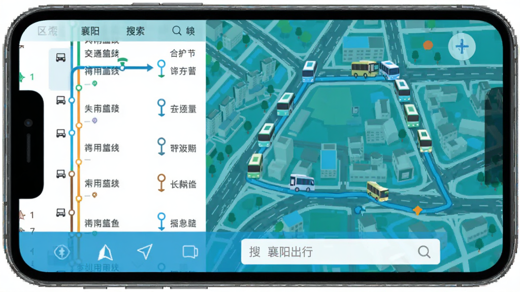 �ҵ�����App��ͨ���н��棬�ֻ���Ļ��ʾ������·�б����ͼ�켣����ͼ�����ƶ��Ĺ�����ͼ���վ���ǣ���Ļ�·��е������������򣬱���Ϊ���е�·���ͼ������ɫ������ƽ����ƣ������������ɾ����޶���Ԫ��
