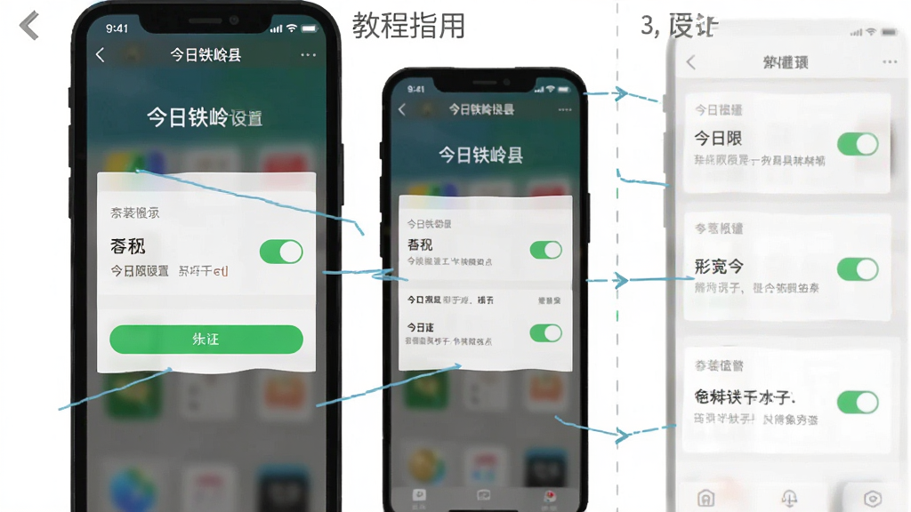 ����Ϊ�ֻ���Ļ��ʾ�����������ء�APP�İ�װȨ�����ý��棬���ֲ��÷ֲ���ͼչʾ���Ű����������Ϊ�̳�ָ���磬ϸ���ϰ���Ȩ�޿��ذ�ť����ʾ���֣����ʸ��壬�ɾ����޶���Ԫ��