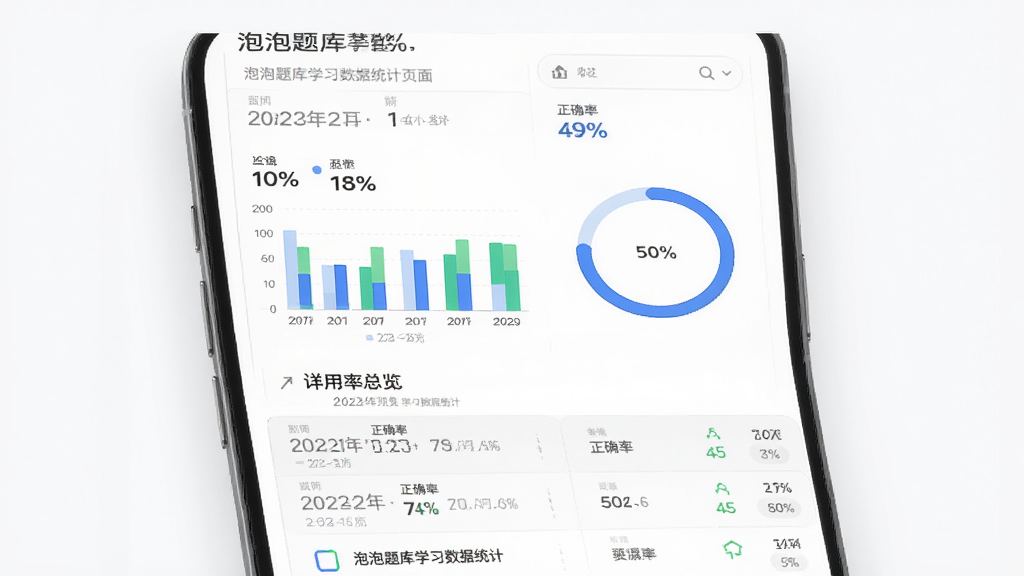 �������ѧϰ����ͳ��ҳ�棬��������Ϊ�ֻ���Ļչʾ��״ͼ�ͻ��ν���ͼ������Ϊ�Ϸ����������·���ϸ�б�������ִ���Լ��ϸ�ڰ������ڱ�ע����ȷ�ʰٷֱȣ����������ɾ��޶���Ԫ��