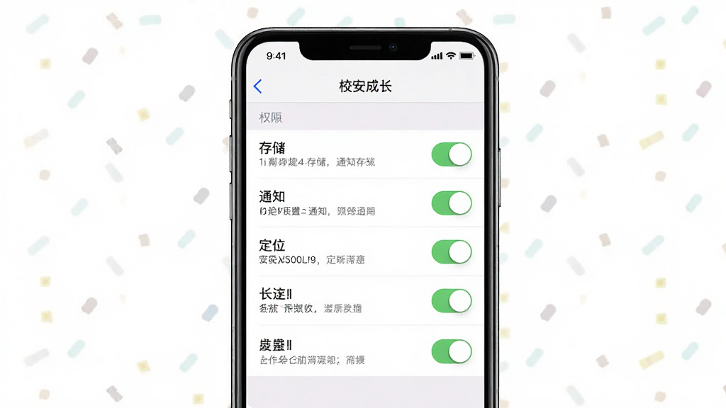 һ�š�У���ɳ���Ӧ�����ֻ��ϵİ�װȨ�����ý���ʾ��ͼ�������������ֻ���Ļ��ʾȨ�޹���ҳ�棬����Ϊ�б�ʽ����ѡ��Ű�����洢��֪ͨ����λ��Ȩ������ϵͳԭ�����ý��棬ϸ���п��ذ�ť������˵�������ʸ��壬�ɾ����޶���Ԫ��