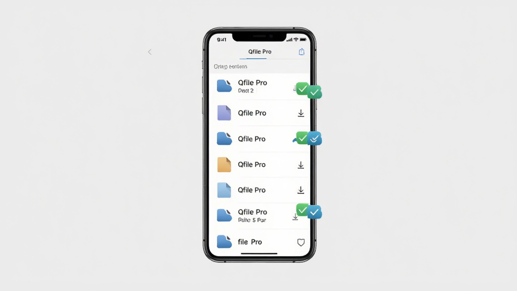 Qfile Pro �����ļ����ܸ���ͼ������������һ���ֻ�����Ļ����ʾ�����ļ��б����ļ��Ա����ƶ��������ɵĹ�ѡͼ�꣬������ǳ��ɫ�����־��У�����Լʵ�ã�ϸ�����������ʸɾ����޶���Ԫ��