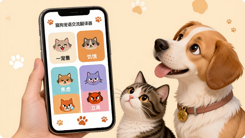 è�����ｻ������������ʶ����棬����չʾ�ֻ���Ļ����ʾ���ֳ�������ͼ�꣬�������ġ����������ǡ������ȱ�����ţ���Ļ�Ա���һֻ��ʵ��è���һֻ����̧ͷ�����ֻ�������Ϊ��ů���׻�ɫ�������ɰ���ܰ��ϸ�ڰ���������ǩ����ɫ����������צӡװ�Σ����������ɾ����޶���Ԫ��