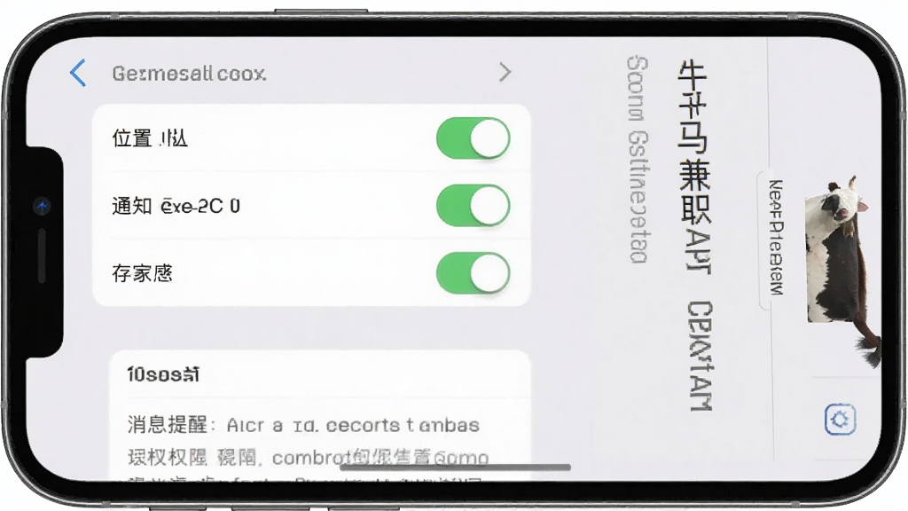 һ��չʾţ����ְAPP��Ϣ֪ͨ��Ȩ�����ý�����ֻ���ͼ���������ֻ���Ļ��ʾȨ�޹����б�������λ�á�֪ͨ���洢�ȿ��أ��Լ���Ϣ������������Ϊϵͳ������UI������Ϊǳ��ɫ��ϸ�����������ʸɾ���