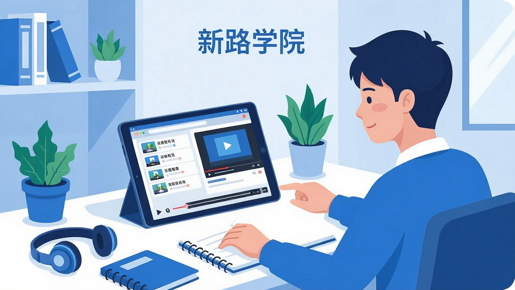 һ��չʾ��·ѧԺ����ѧϰ�����Ĳ廭������Ϊһ����������������ǰʹ��ƽ����Թۿ��γ���Ƶ����Ļ����ʾ�γ��б��벥�Ž��棬���ֲ���������ͼ�ķ����Ű棬���Ϊ��ƽ���ִ��Ƽ��磬ϸ�ڰ�����ܡ���ֲ���������ʼǱ���ѧϰԪ�أ����������ɾ����޶���Ԫ�أ�����ɫ������ɫ�Ͱ�ɫΪ���������пɴ��С���·ѧԺ�����ֱ�ʶ