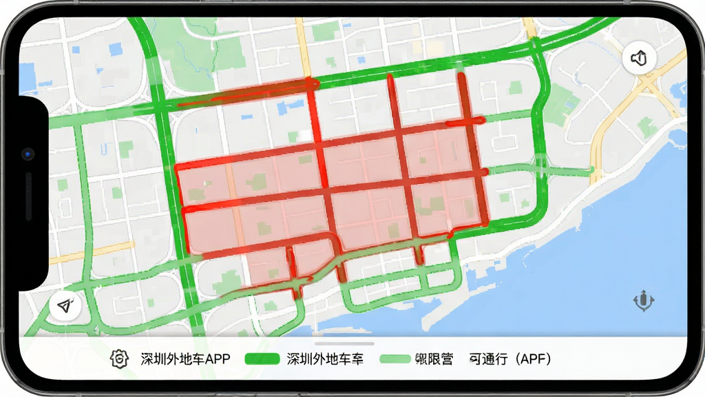 һ�ŵ�ͼ�������Ľ����ͼ������չʾ������س�APP�����������ͼҳ�棬��ͼ���ú�ɫ��ע���е�·����ɫ��ע��ͨ�е�·���ײ���ͼ��˵��������������ֱ�ۣ����ʸ��壬�ɾ��޶���Ԫ��