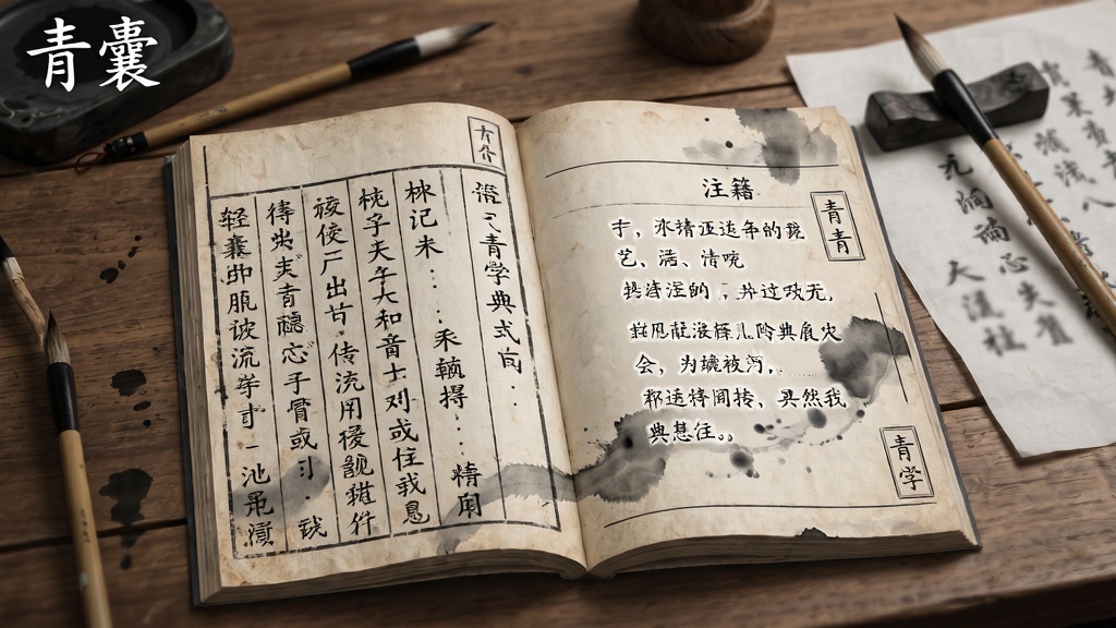���������еĵ伮�Ķ����棬����������һ��չ���Ĺ��飬��ҳ����ʾ���Ź������Աߵİ׻�ע�⣬����Ϊľ���鰸���ķ��ı����Ű����������ơ����ҡ����������Ͻǣ����Ϊдʵˮī�磬ϸ�ڰ���ֽ��������ī����ȾЧ������������������ɾ����޶���Ԫ��