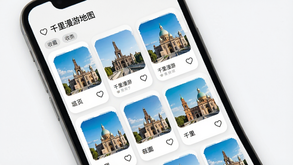 ��ǧ�����ε�ͼ�����ղؼй���չʾ������Ϊ�ֻ���Ļ����������ĵر�����ͼ��Ƭ�����ֲ��������Ű棬���Ϊ���¼�Լ�Ŀ�Ƭʽ��ƣ�ϸ�ڰ��������ղ�ͼ��������ǩ������Ϊ���壬�ɾ��޶���Ԫ��