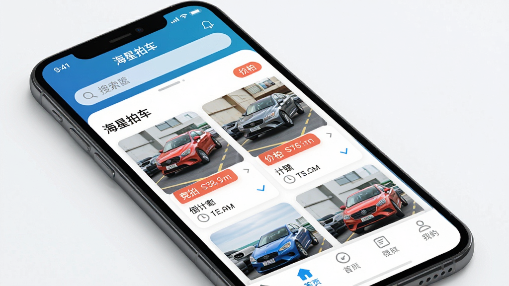 �����ĳ�APP����չʾ������Ϊһ�������ֻ���Ļ��ʾ�����ĳ�Ӧ����ҳ��ҳ�沼�ְ����������������в������б���塢�ײ������˵����Ű��������򣬷��Ϊ�ִ���Լ�Ƽ��磬ϸ�ڰ�����������ͼ�����ļ۸��ǩ������ʱ��ʾ�����ʸ��壬����ɾ����޶���Ԫ�أ���Ļ����ʾ����